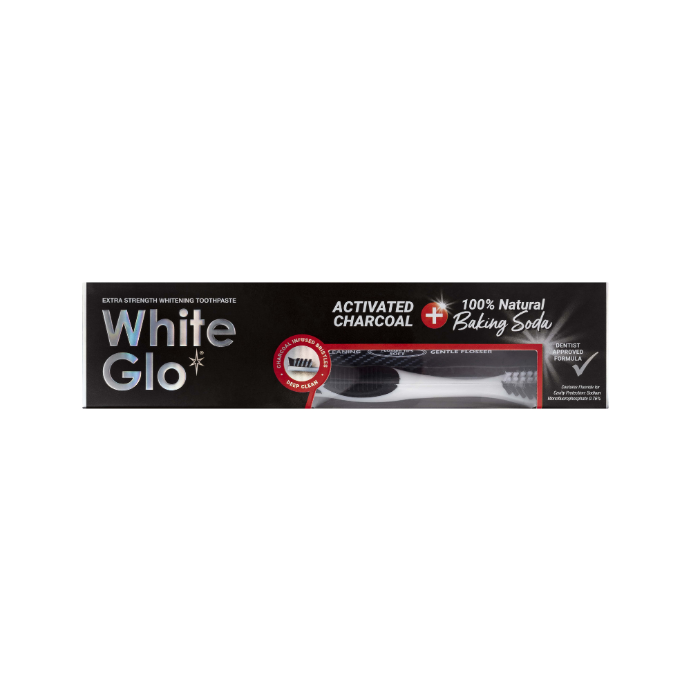 White Glo Charcoal + Baking Soda Maximum White Toothpaste 150g