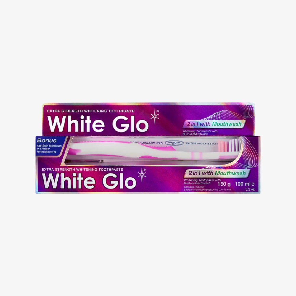 White Glo 2-In-1 With Mouthwash Whitening Toothpaste