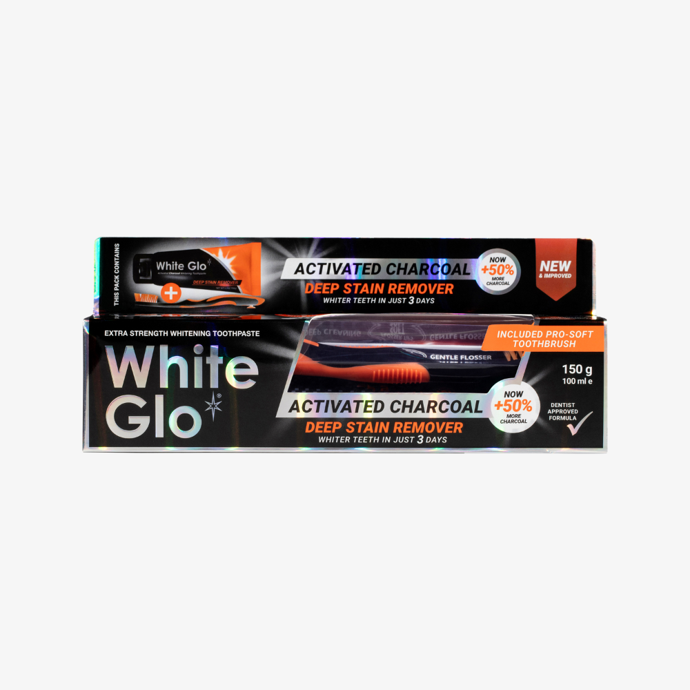 White Glo Charcoal Deep Stain Remover Whitening Toothpaste