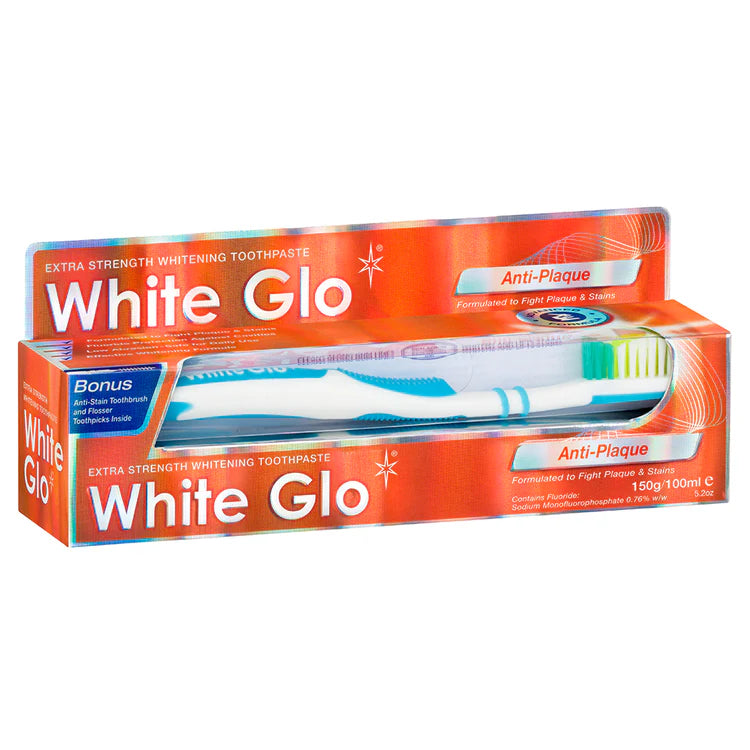 White Glo Anti-Plaque Extra Strength Whitening Toothpaste