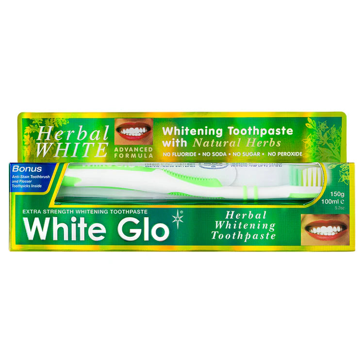 White Glo Herbal Whitening Toothpaste